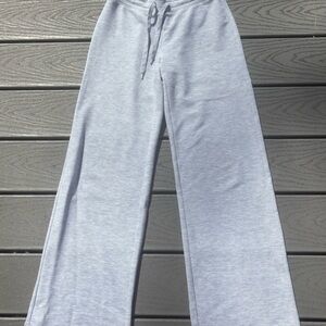 Aritzia Wide-Leg Sweatpants - Heather Chrome